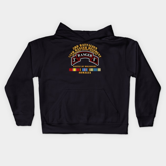 3Bn 75th Rangr Rgt  w Svc - Mogadishu Kids Hoodie by twix123844